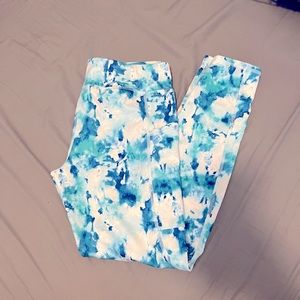 athletic works leggings tie dye with side pockets
